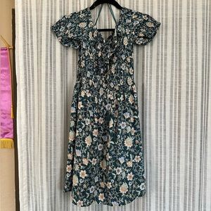 Green floral dress